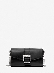 Penelope Medium Leather Clutch - BLACK - 30H1S5PC2L