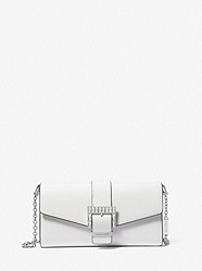 Penelope Medium Leather Clutch - OPTIC WHITE - 30H1S5PC2L