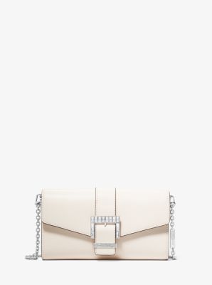 Michael Kors Clutch Bag Penelope In Leather In Rosa