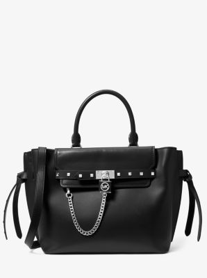 Hamilton Large Studded Leather Belted Satchel Michael Kors Canada