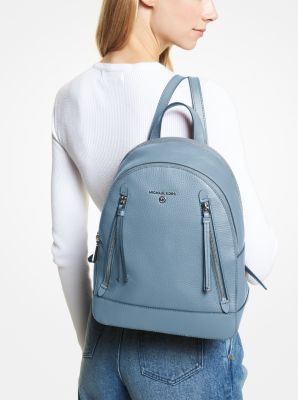 Brooklyn Medium Pebbled Leather Backpack Michael Kors