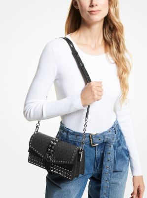 Greenwich Medium Studded Logo Shoulder Bag image number 3