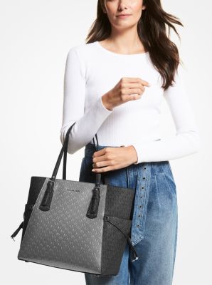 Voyager Small Embossed Patent Leather and Logo Tote Bag