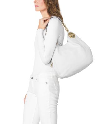 Michael Michael Kors Fulton Medium Slouchy Shoulder Bag Vanilla