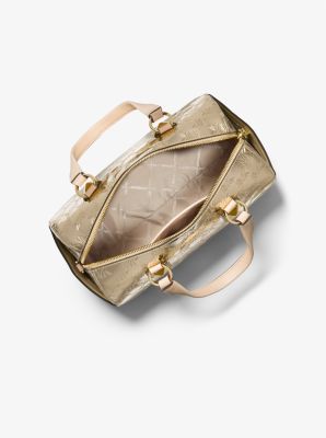 Michael kors duffle bag gold best sale