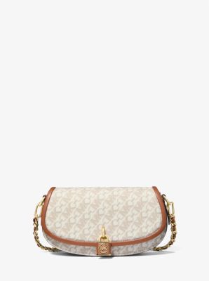 Michael Kors Monogram Chain-Trim Shoulder Bag