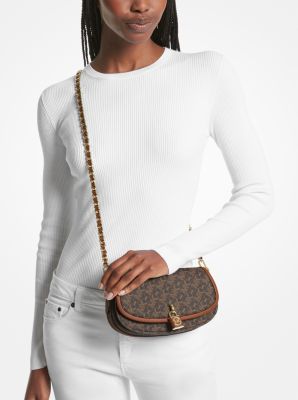 Empire Medium Leather Chain-Link Pochette