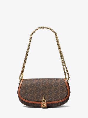 Mila Small Empire Signature Logo Shoulder Bag image number 5