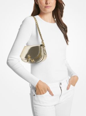 Mila Small Metallic Leather Shoulder Bag image number 4