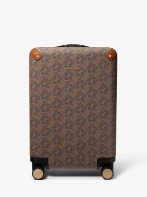 Michael Kors Empire Signature Logo Suitcase In Brown