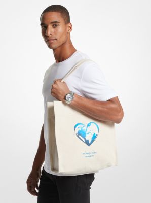 Borsa tote Watch Hunger Stop in tela di cotone riciclato