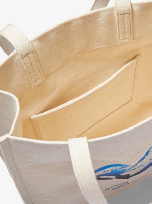 Medium Natural 5 Pocket Open Top Canvas Tote Bag