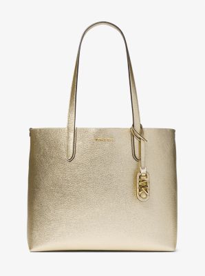 Eliza Extra Large Metallic Pebbled Leather Reversible Tote Bag