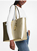 Eliza Extra-Large Metallic Pebbled Leather Reversible Tote Bag image number 2