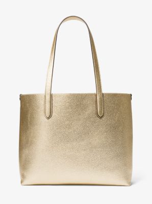 Eliza Extra-Large Metallic Pebbled Leather Reversible Tote Bag image number 3