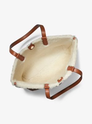 Shearling hotsell tote bag