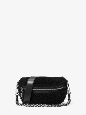 Michael Kors Women's Chantal Extra-Small Crocodile Embossed Leather Messenger Bag - Black - Shoulder Bags