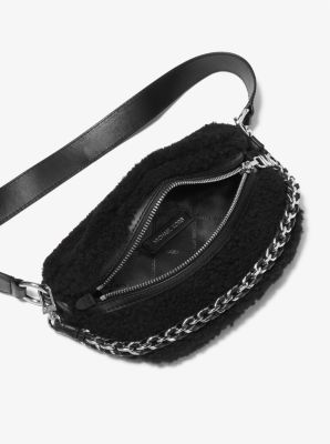 Bolsa de cintura em shearling Slater extrapequena image number 1