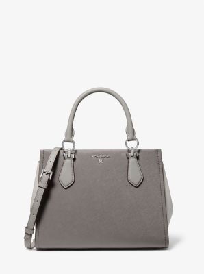 Michael kors black leather satchel sale