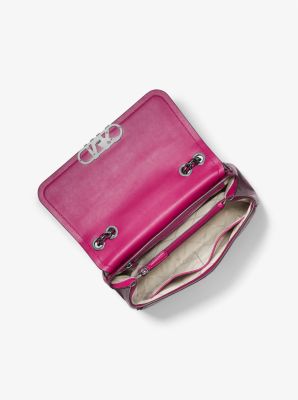 MICHAEL KORS: Michael Jet Set bag in grained leather - Fuchsia