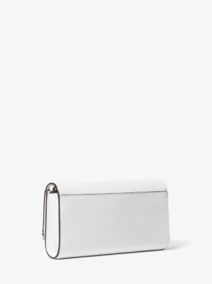 Mona Large Saffiano Leather Clutch