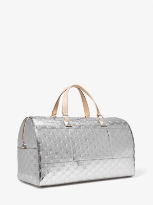 Louis Vuitton Keepall 55 Monogram Miroir Silver Mirror Weekend Travel  Duffle Bag