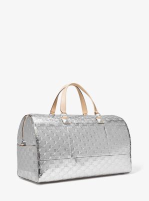 Louis Vuitton Keepall 55 Monogram Miroir Silver Weekend Bag, Men's