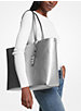 Eliza Extra-Large Metallic Pebbled Leather Reversible Tote Bag image number 2