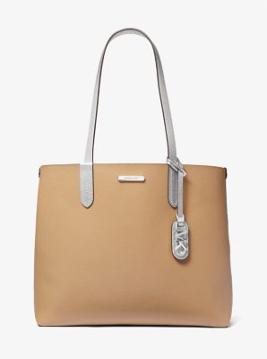 Très grand sac fourre-tout réversible Eliza en cuir grainé métallisé