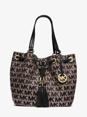 Michael michael kors jet set large logo hot sale tote bag