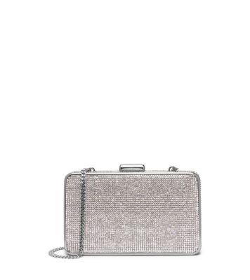 silver michael kors clutch