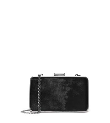 Elsie Hair Calf Box Clutch | Michael Kors