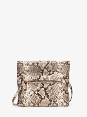 Daria Embossed-Leather Clutch