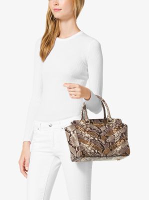 Selma Medium Embossed-Leather Satchel