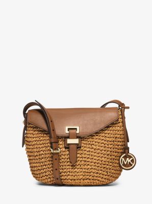 Michael kors naomi straw on sale bag