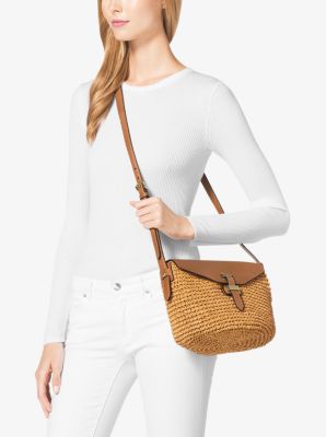 Michael kors shop naomi straw bag