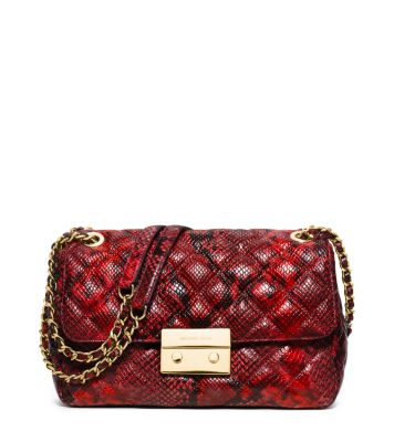 Sloan Large Quilted Embossed-Leather Shoulder Bag