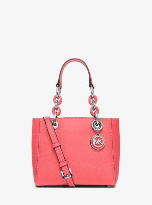 MICHAEL Michael Kors Red Leather Mini Cynthia Tote MICHAEL Michael