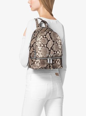Rhea Small EmbossedLeather Backpack Michael Kors Canada