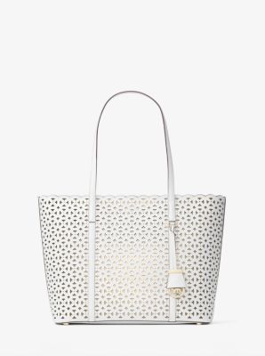 Desi Medium Perforated-Leather Tote 