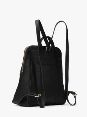 MICHAEL Michael Kors Rhea Zip Medium Leather Backpack, Black