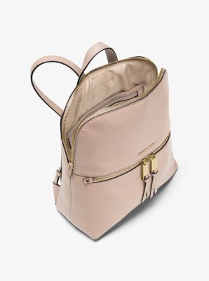 Michael michael kors rhea slim pebble sale leather backpack