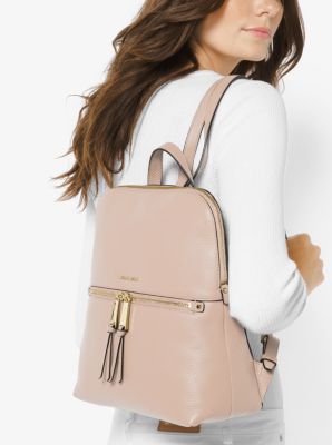 Michael michael kors rhea large best sale leather backpack