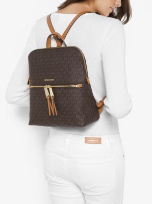 michael kors rhea zip medium slim backpack