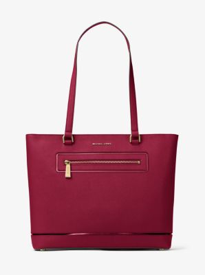 jet set large leather tote