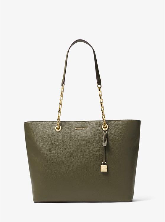 Mercer Chain-Link Leather Tote
