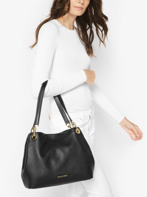 michael kors raven logo shoulder bag