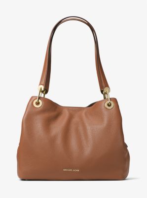 Michael Kors Michael Raven Large Leather Shoulder Bag - Brown