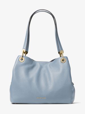 Raven Large Leather Shoulder Bag in PALE BLUE | Michael Kors