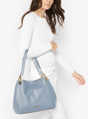 Bolso de hombro Raven grande de piel in AZUL PÁLIDO | Michael Kors